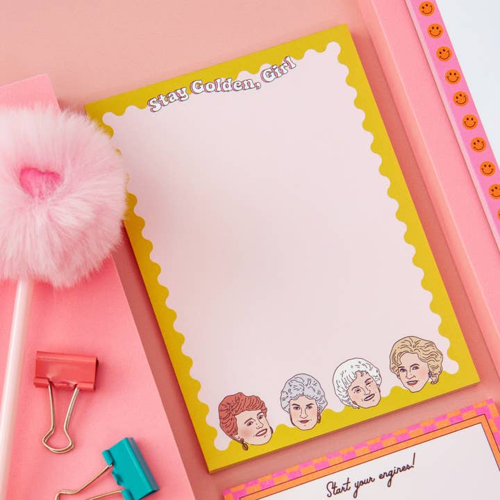 Party Mountain Paper co. - Wholesale Notepad - Stay Golden Girl Notepad
