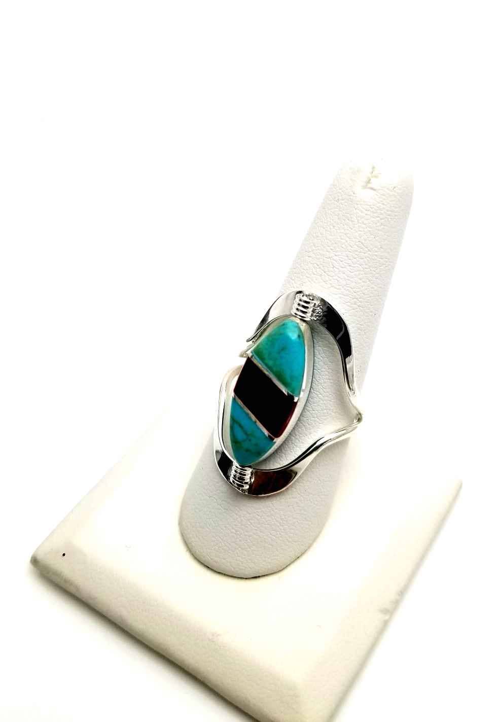 Costello International - Wholesale Cocktail/Statement Ring - Flip Large Semi-Precious Stone Inlaid Rings26