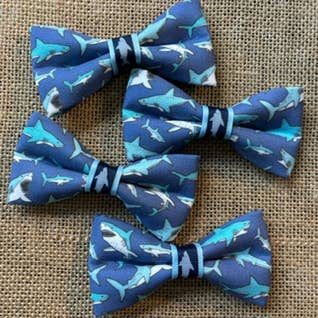 DOG BOW TIES - Wholesale Pet Bow Tie - Dog - MINI SIZE Sharks