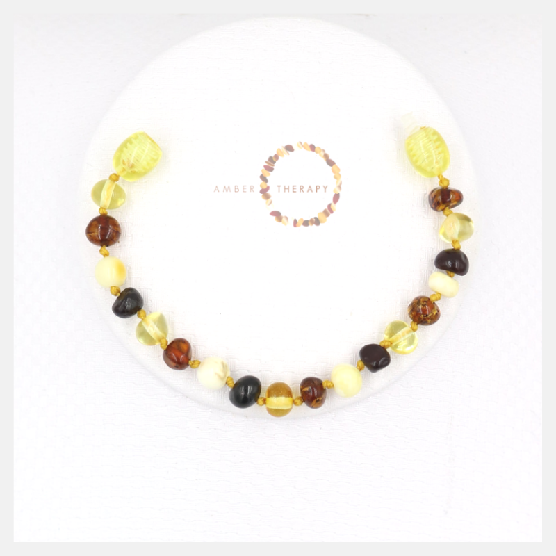 Amber Therapy - Wholesale Beaded Bracelet - Kids - 14-15cm Multi Amber Bracelet/Anklet1