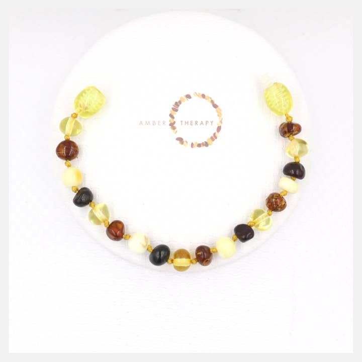 Amber Therapy - Wholesale Beaded Bracelet - Kids - 14-15cm Multi Amber Bracelet/Anklet1