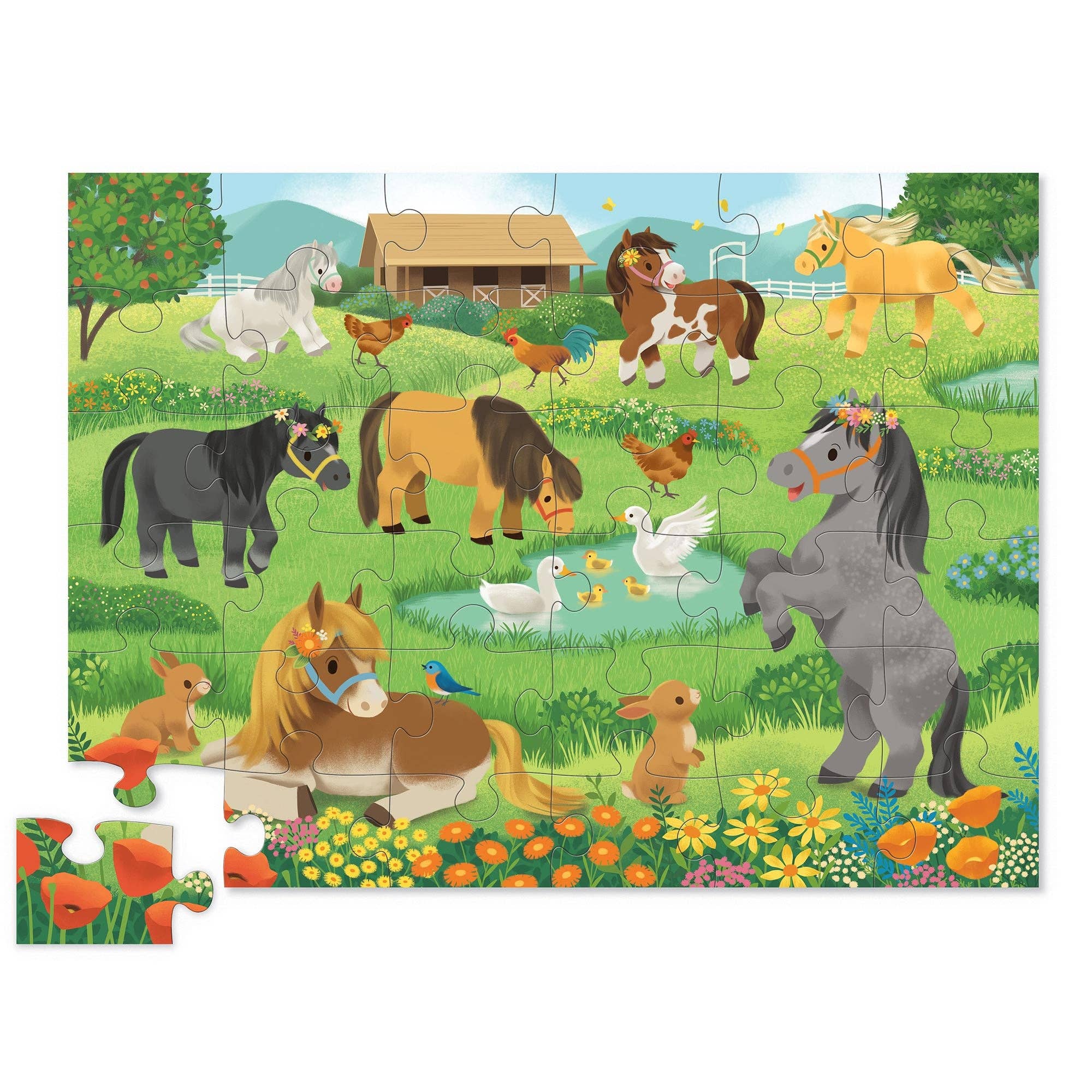 Crocodile Creek - Wholesale Puzzle - Kids - Classic Floor Puzzle 36 pc - Pretty Ponies1