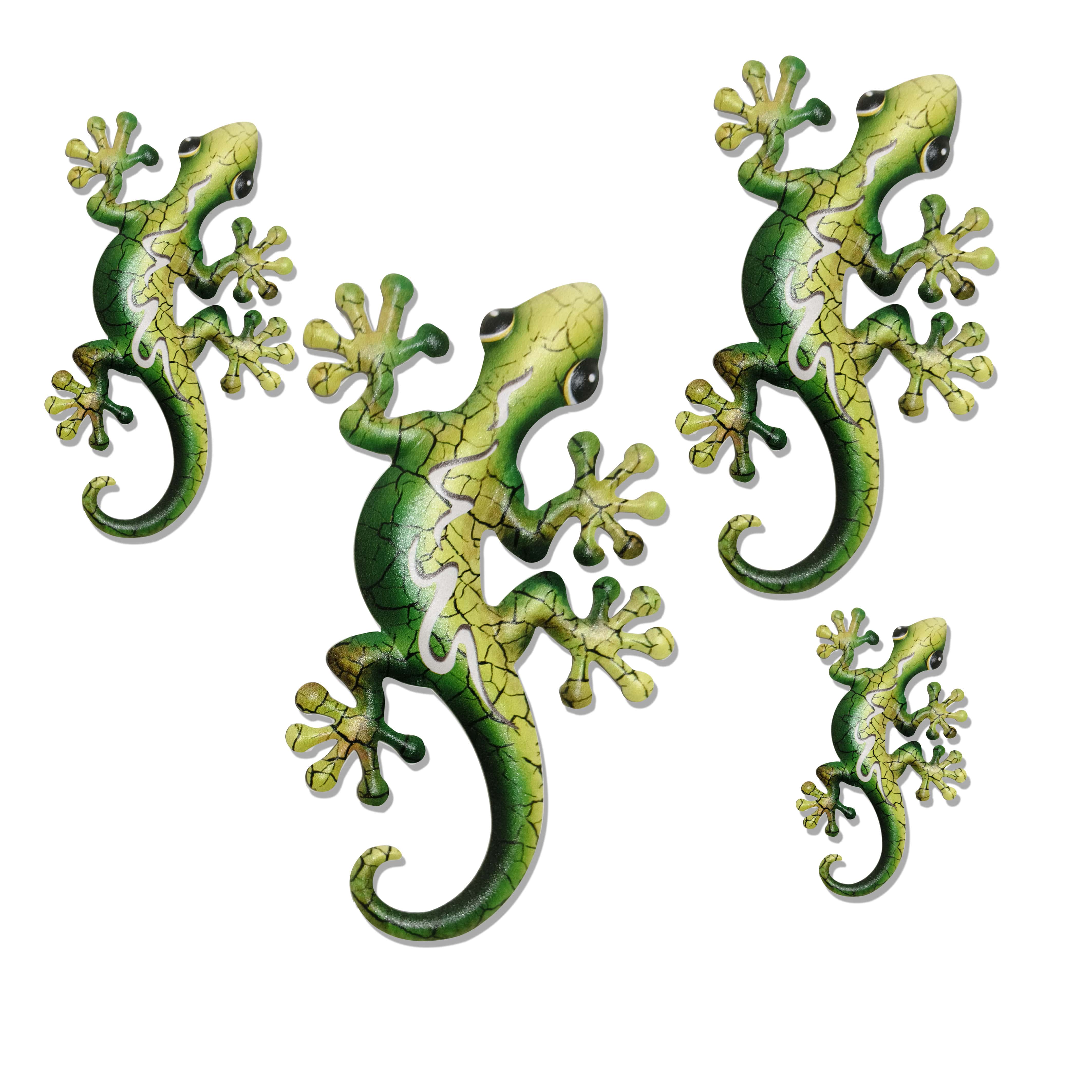 JOJO Geschenke - Vente Enseigne murale - Collection complète de geckos en métal pour décoration murale3