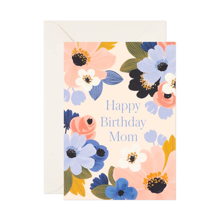 Birthday Greeting Card "Mom's Birthday" - Floral Card for wholesale by Day One Paper Co.