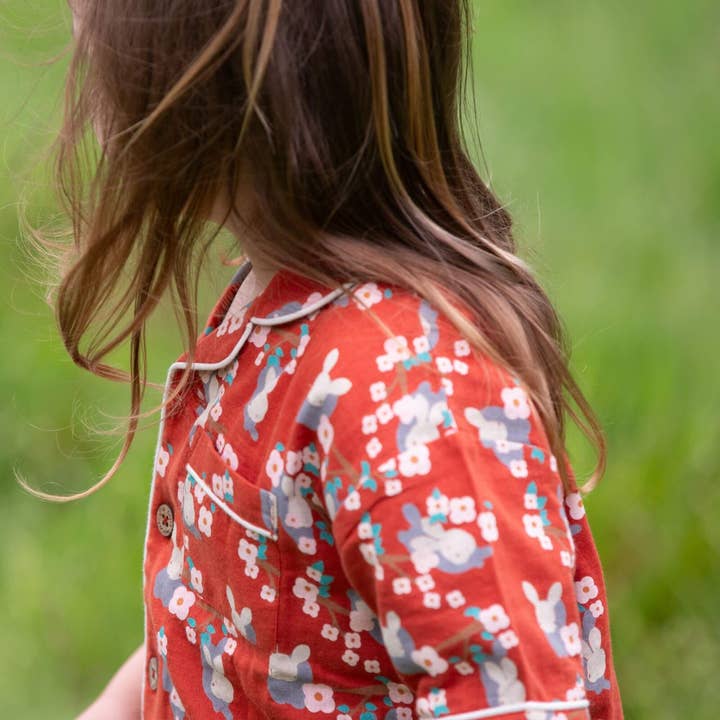 Little Rabbits Pyjama Short Set NOT AVAILABLE USA/AUS/CAN for wholesale by Little Green Radicals