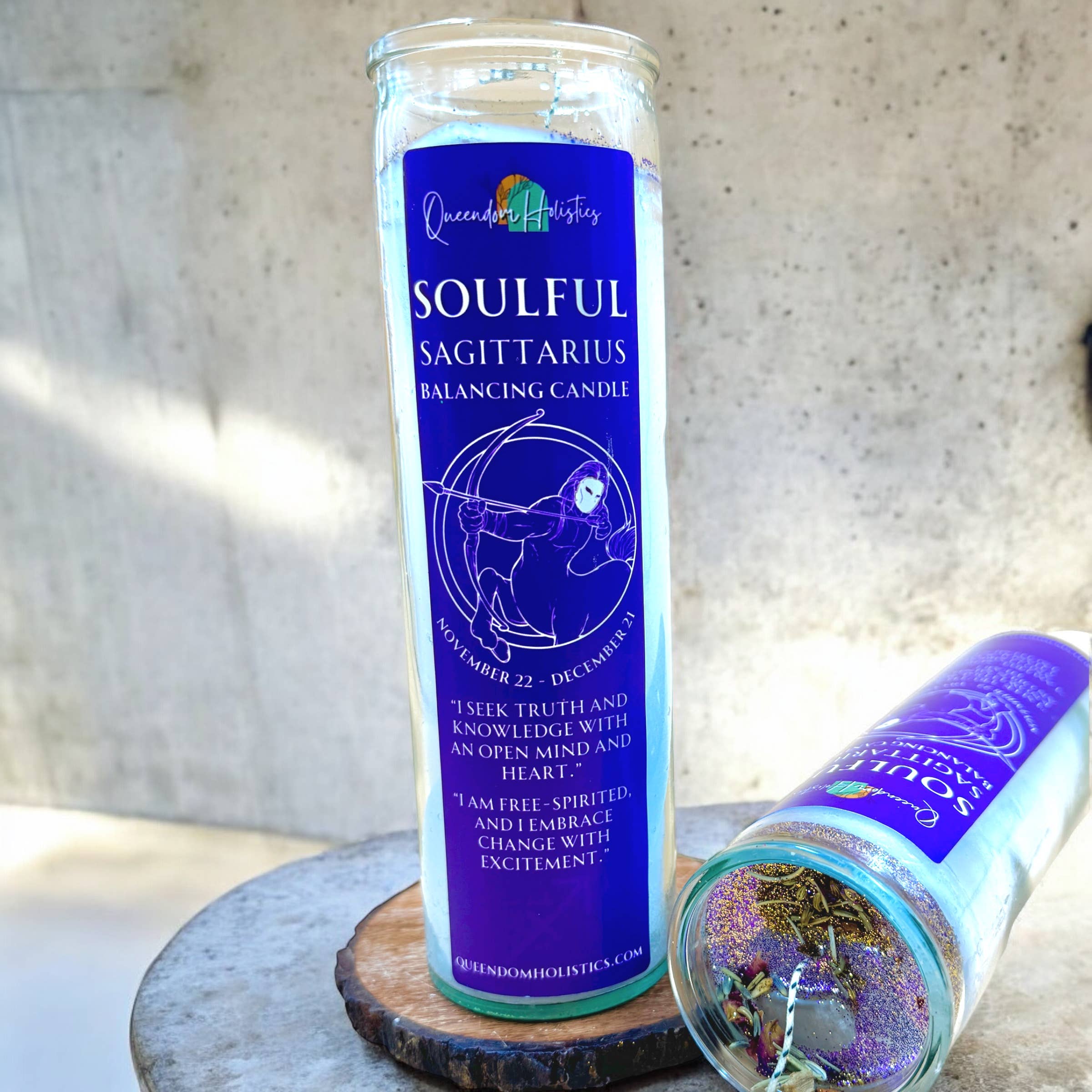Queendom Holistics - Wholesale Votive Candle - Zodiac Intention Candle ~ Sagittarius0