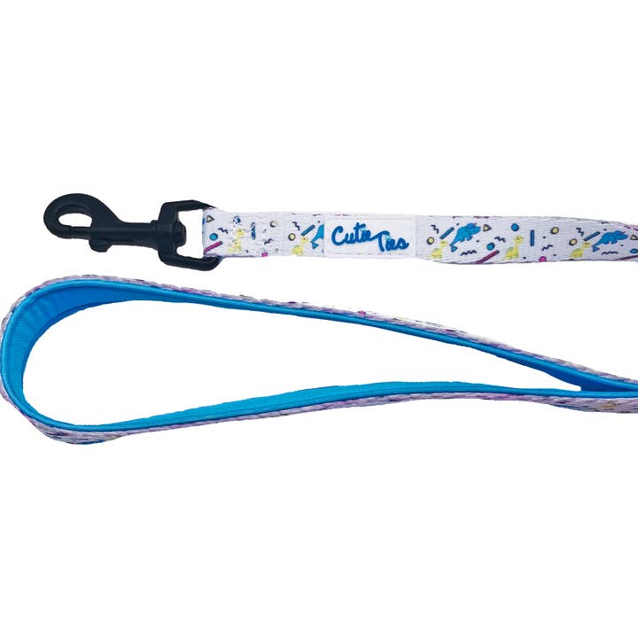 Dino Doggy White Dinosaur Dog Leash for wholesale by Cutie Ties