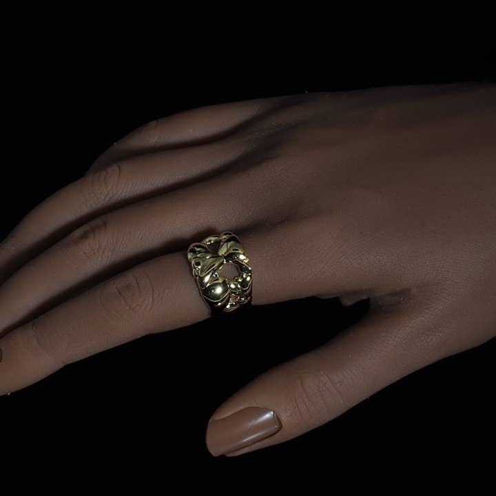 Infektionsring - 18K vergoldet für den Großhandel von Yizon Jewellery