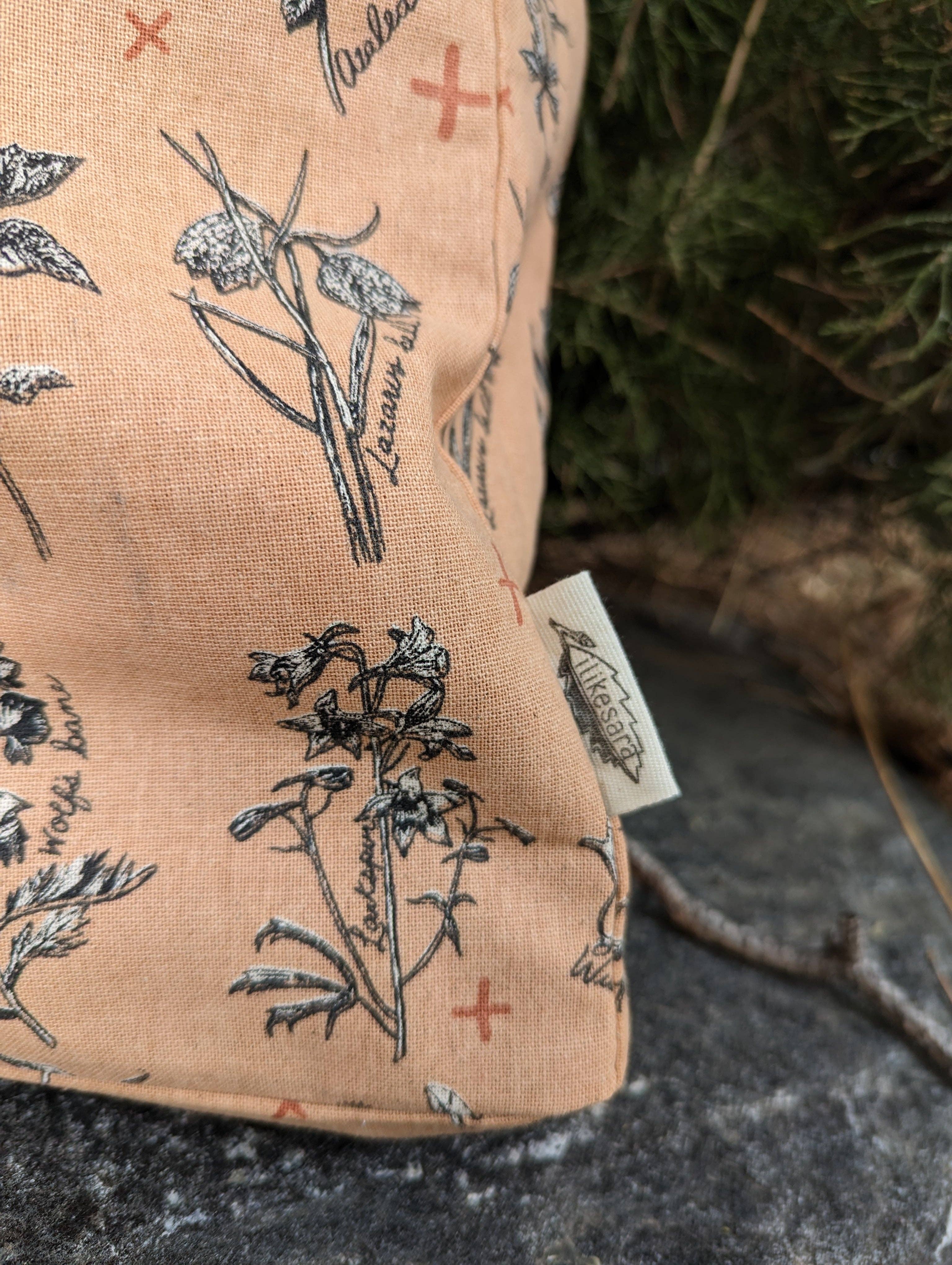 ilikesara | art + goods - Venta al por mayor Bolsa de asa- Mujer - bolso tote | flores fatales - bolso tote de lona serigrafiado con flor venenosa rosa8