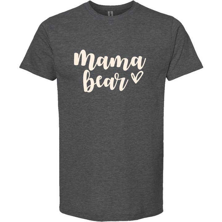 Mamã urso | t-shirt com estampagem gráfica | | 6 cores por atacado de ellembee gift