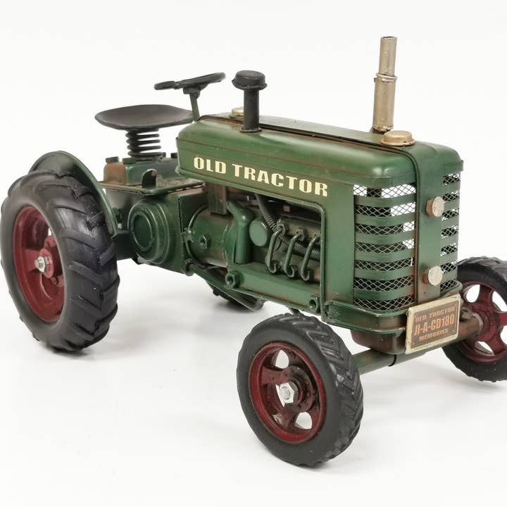 Green "Old Tractor" Metal Model for wholesale by Boxman