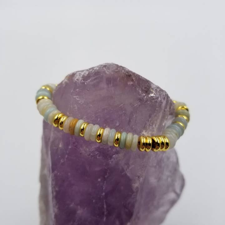 Bracelet en perles de pierre d'amazonite pour la vente par magnolia jewelry