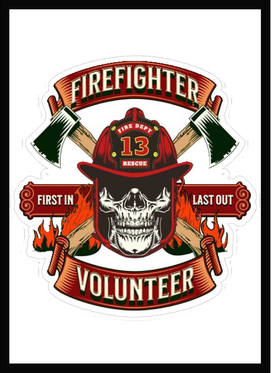 JAC Wholesale - Wholesale Sticker - Fire Fighter Volunteer First Responder Decal0