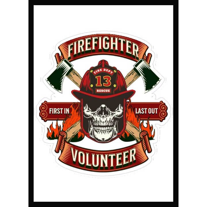 JAC Wholesale – Engroshandel Klistermærke – Brandmand Frivillig Førstehjælper Mærkat