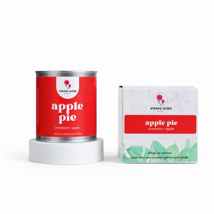 Natural Wax Candle Apple Pie with box - Christmas Candle for wholesale by Sweet Wild Scents