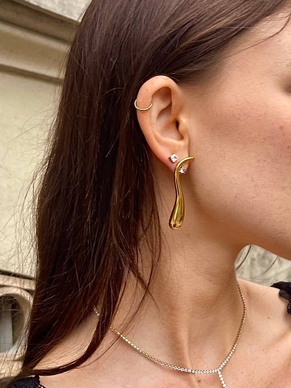 Øreringe i rustfrit stål 124CA41 for engroshandel hos BYREN | ÉLINE L'ATELIER