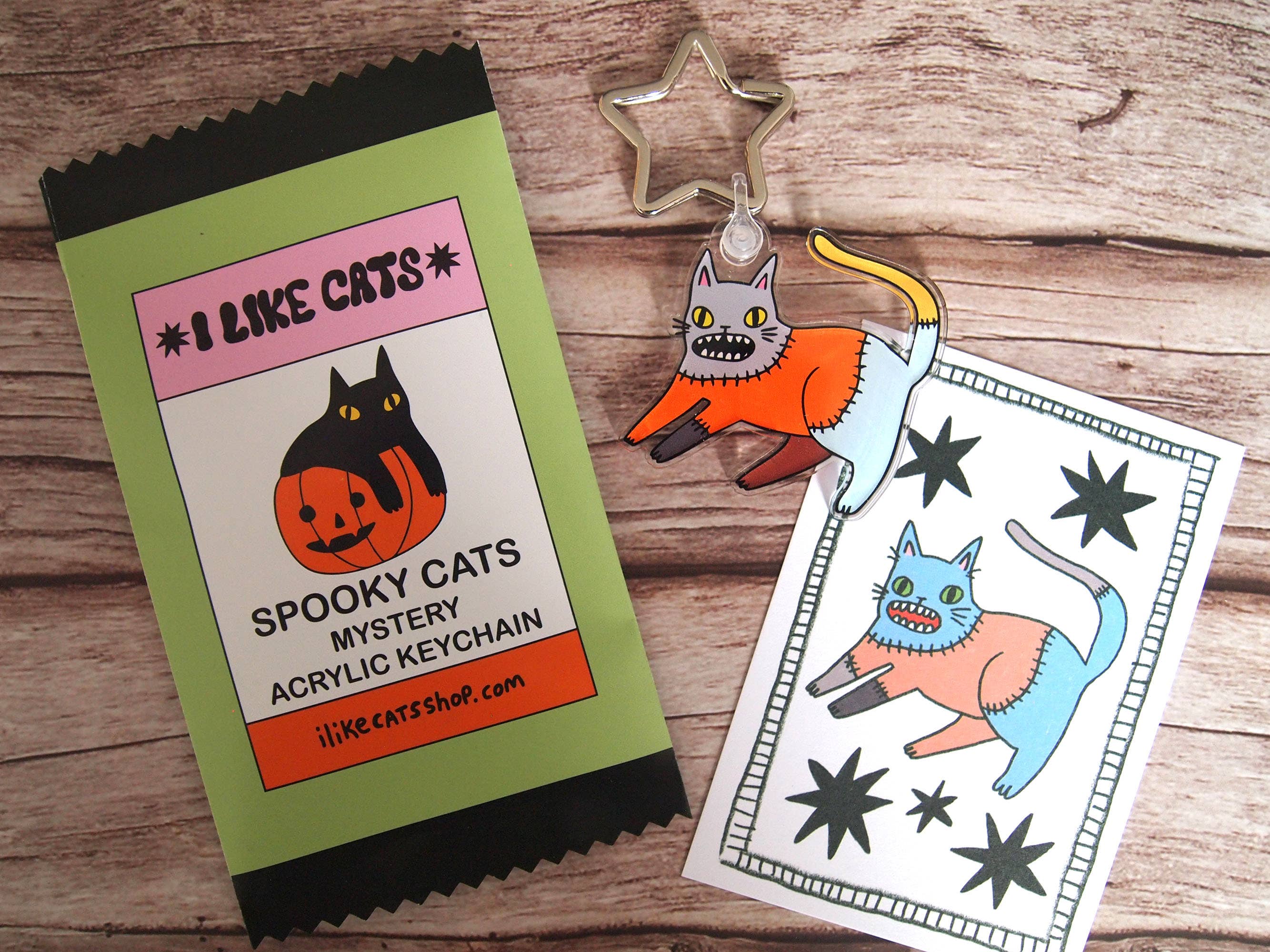 I LIKE CATS - Venta al por mayor Llavero - Mujer - Llavero de gato de Halloween en bolsa sorpresa. Encanto de bolsa misteriosa.4