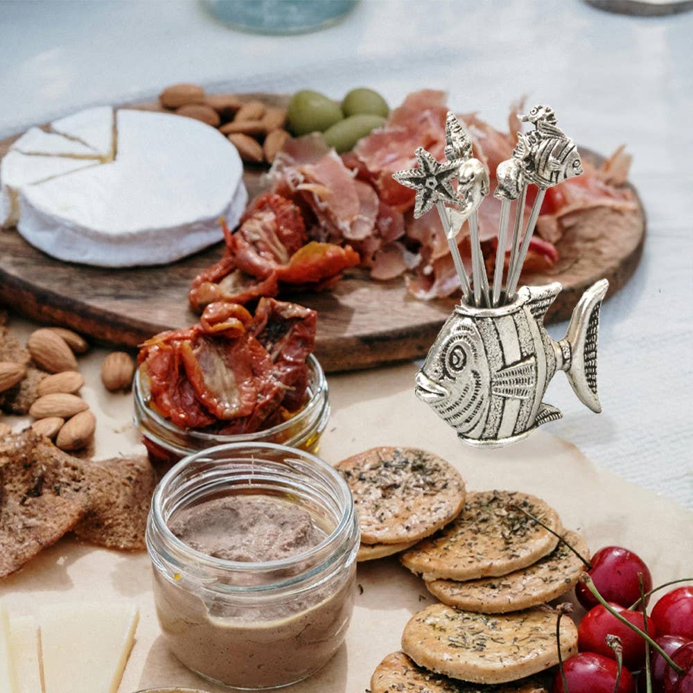 AULICA - Wholesale Tooth Picks/Party Picks - Fish appetizer picks, set of 62