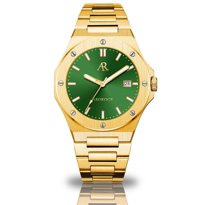 Gold/Green Mansa mens watch for wholesale by ASOROCK WATCHES â„¢