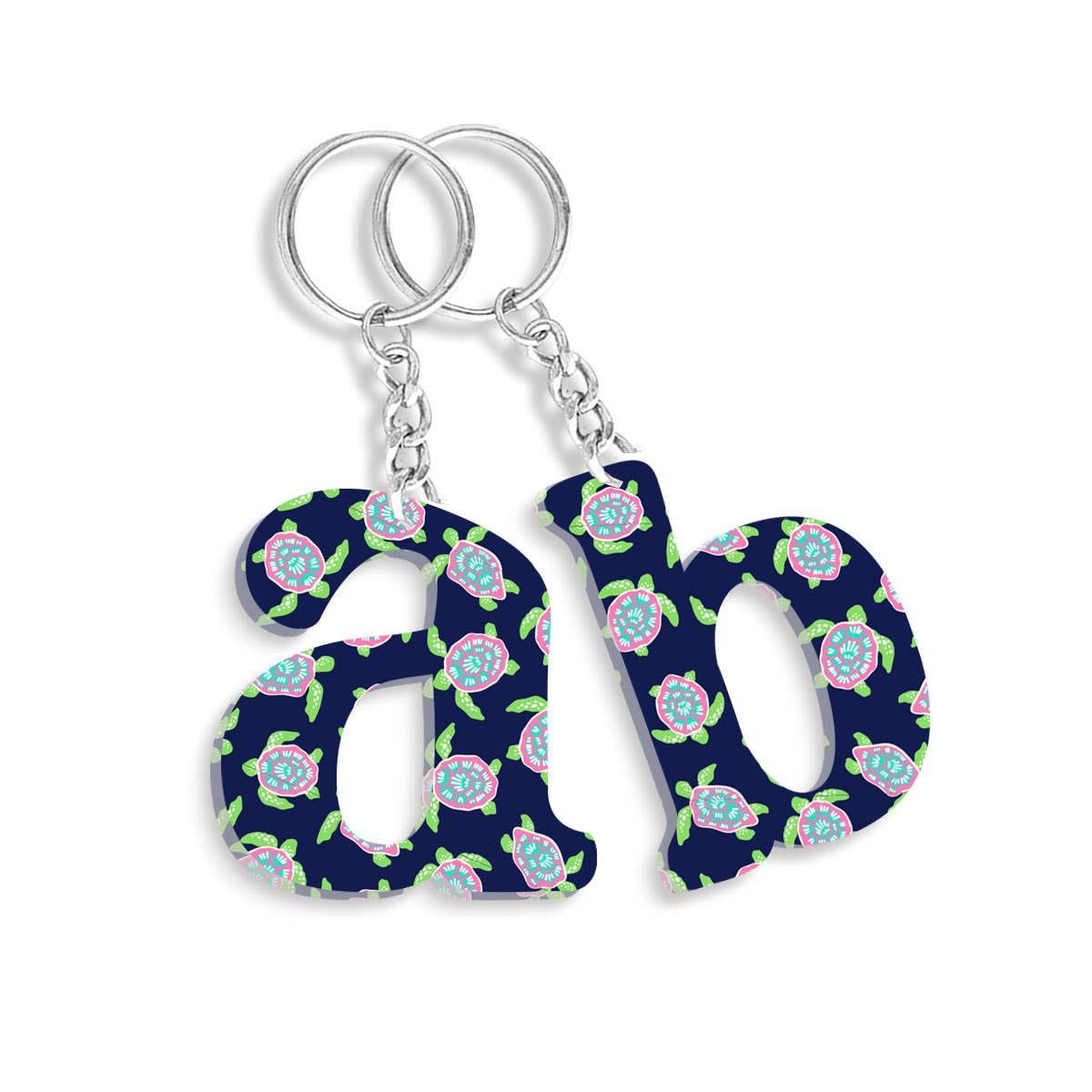 Viv&Lou – wholesale Keychain – Women's – Turtle Bay Single Initial Keychain Pre-Pack0