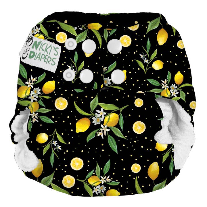 Nicki's Bamboo Snap AIO - Squeeze The Day - Système d'exploitation pour la vente par Nicki's Diapers (Planetwise Wholesale)