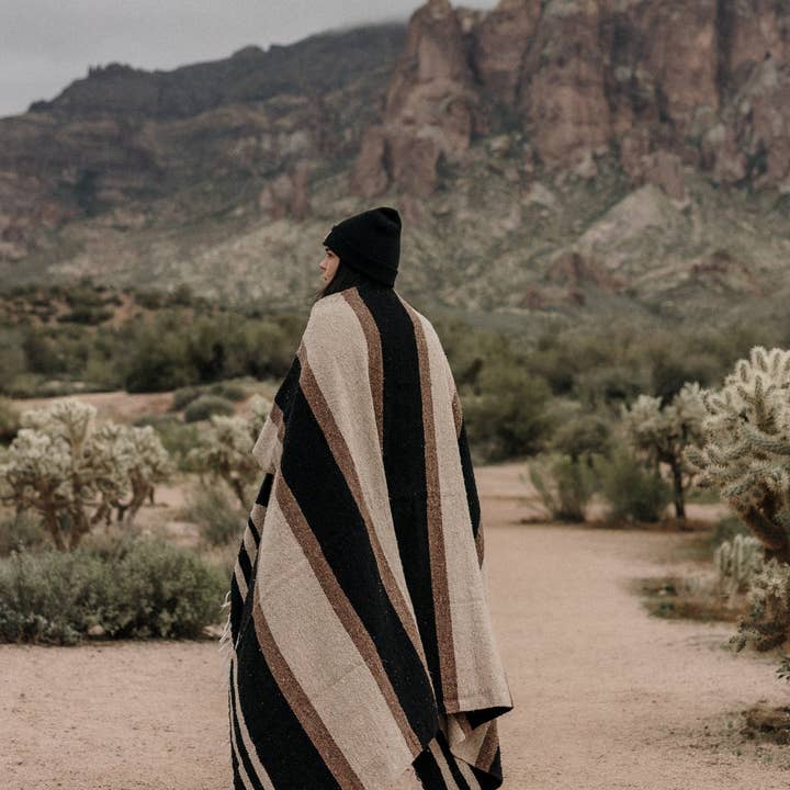 Tribe and True - Wholesale Throw Blanket - Blackstone Lines  // Handwoven Blanket0