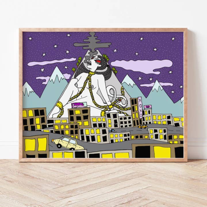 Diveh Sefid 11x14 Print for wholesale by Spooksvilla