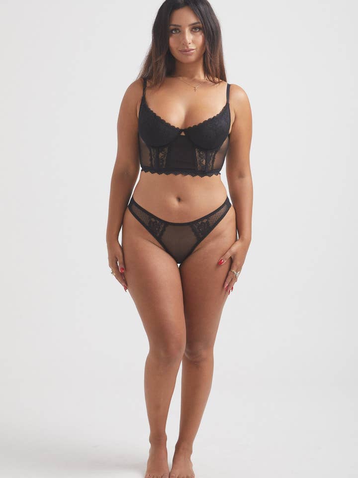 Wisteria and Willow - Wholesale Underwear – Women's - Emily Cheeky Knicker - Black