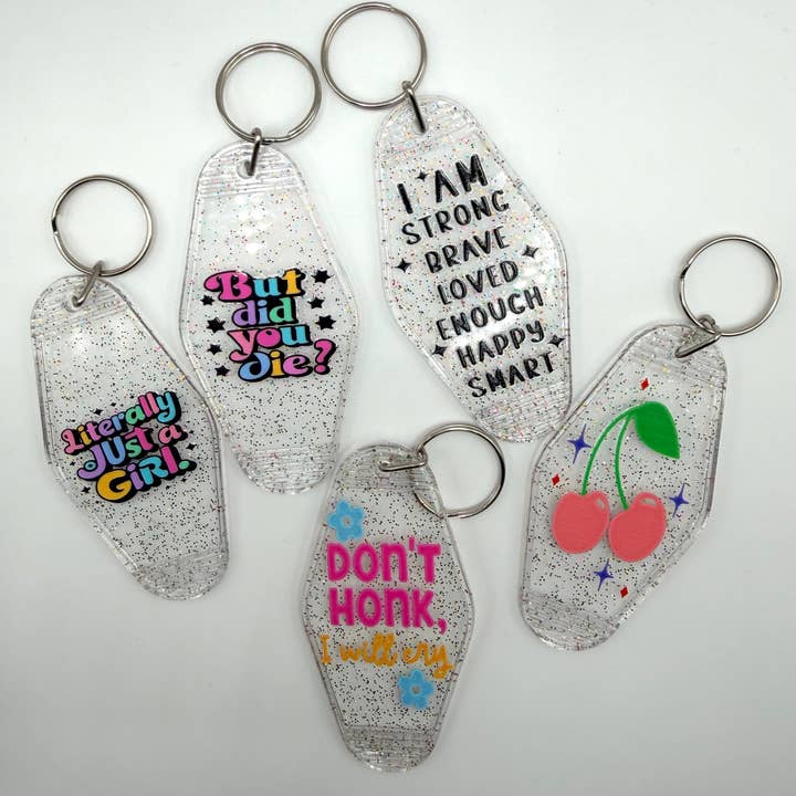 Funny Motel Keychain and Bag Charm for wholesale by Why Begin
