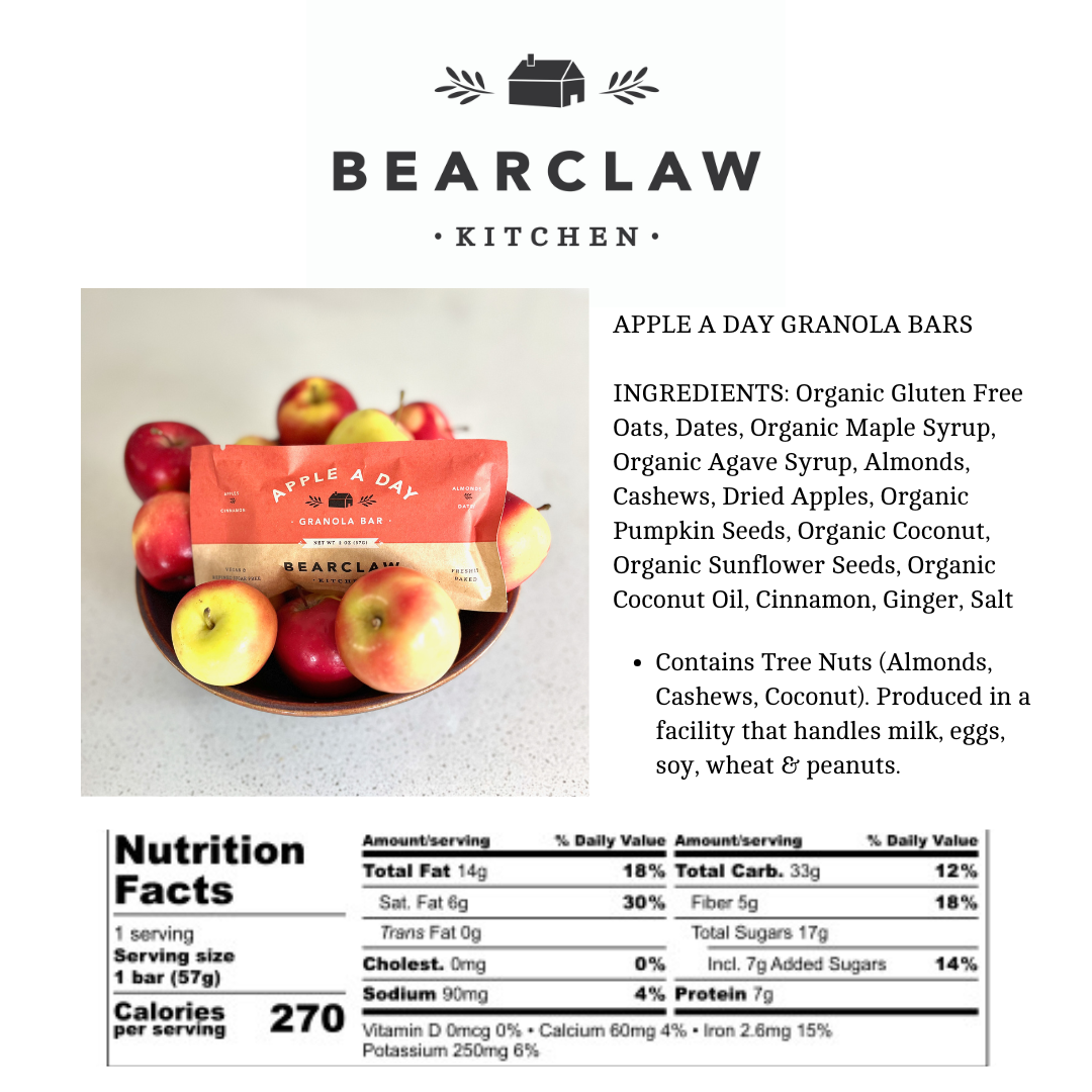 Bearclaw Kitchen - Vente Barres de céréales - Barre de granola Pomme par jour3