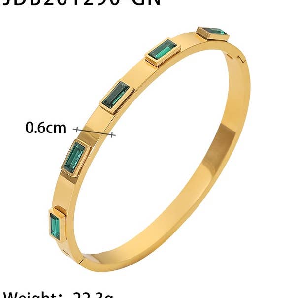 Goldenes Manschettenarmband mit Strass für den Großhandel von A Touch of Style LLC