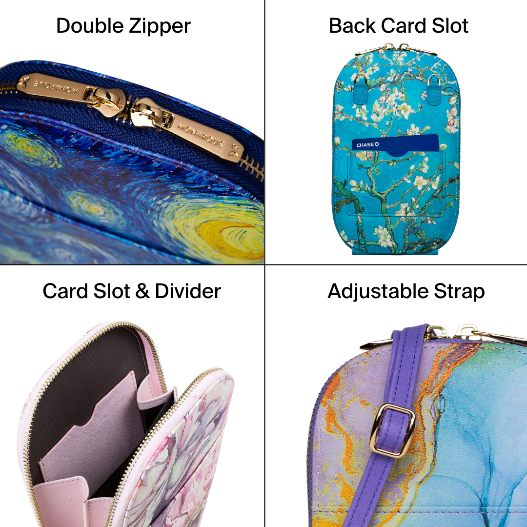 Monarque - Wholesale Crossbody Bag - Women's - Georgia O'Keeffe Petunia Crossbody3