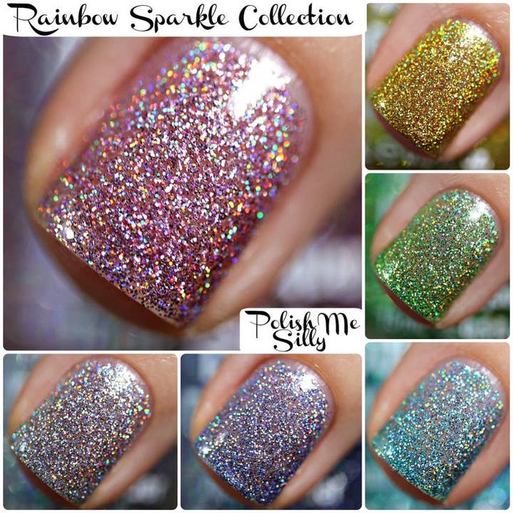 Polish Me Silly - Wholesale Nail Polish - Disco Ball - Rainbow Sparkle Glitter Nail Polish
