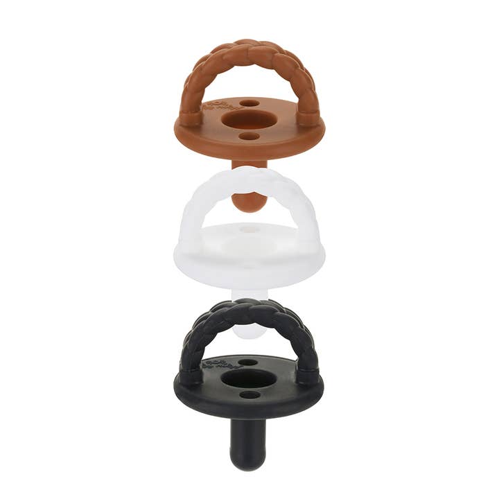 Sweetie Soother™ Silicone Pacifier Set of 3 Coffee & Cream for wholesale on Faire1