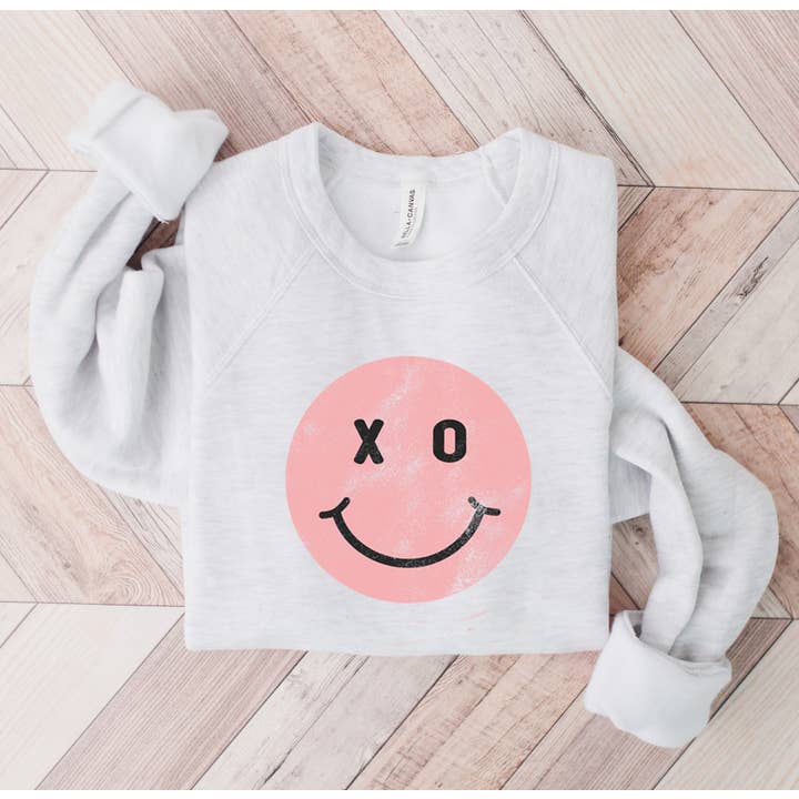 Emmaus, Inc. - Wholesale Sweatshirt - Unisex - XO SMILEY FACE