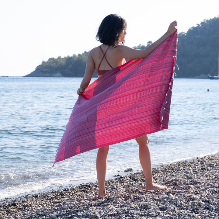 Kalkedon Towels - Venta al por mayor Toallas de playa - Toalla de playa arcoíris | Toalla turca | Pareo | Envoltorio de playa