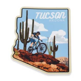 Sticker Mountain Bike for wholesale by RetroTrek, DBA Sunny Days Gifts