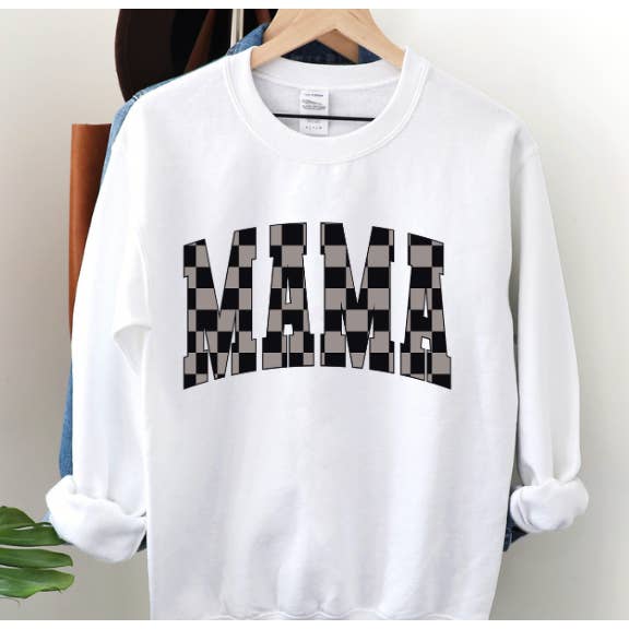 Mama Checkers Sweatshirt for wholesale by Beck + Palm