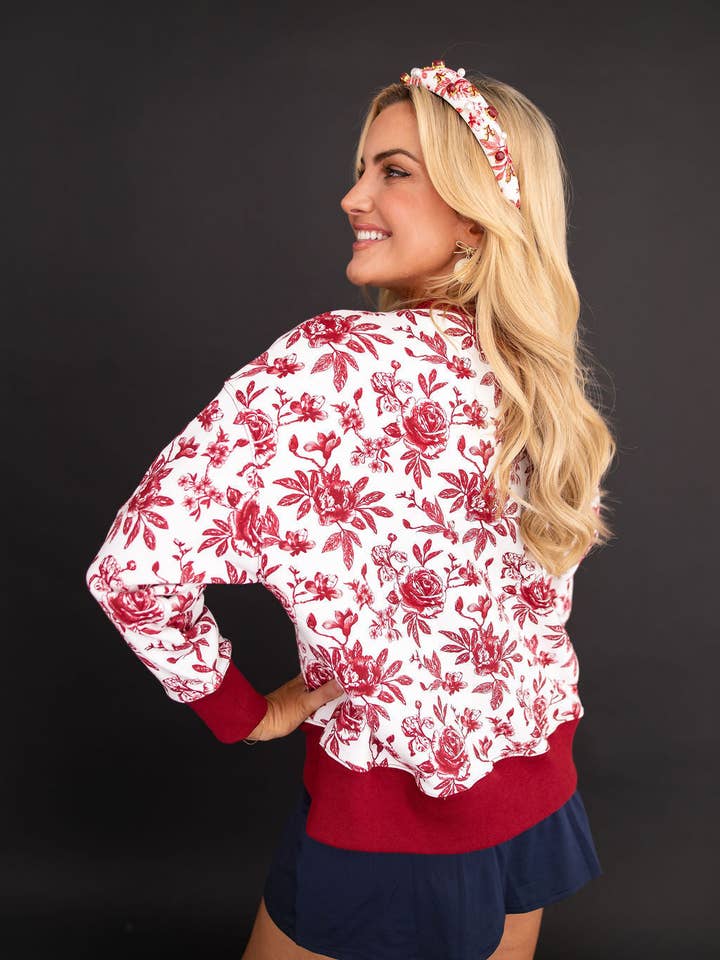 Brianna Cannon - Wholesale Graphic Sweatshirt - Women's - Alabama Floral Toile Sweatshirt2
