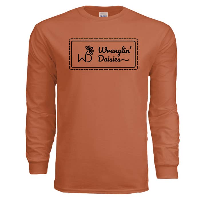 WD merk LS shirt voor wholesale door Wranglin' Daisies LLC