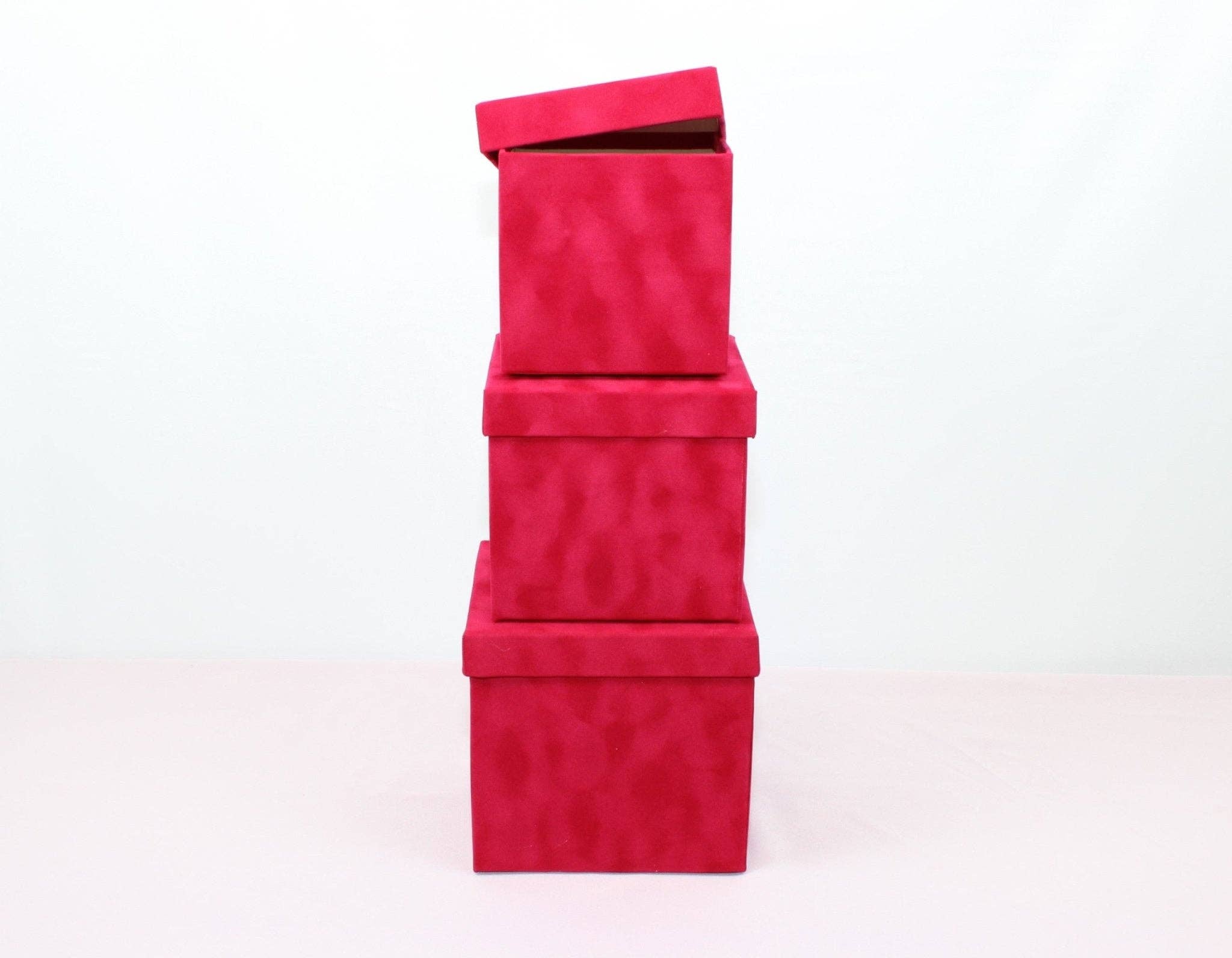 Elegant Design Supply - Wholesale Decorative Box - Velvet Cube Square Flower Hat Box with Lid12