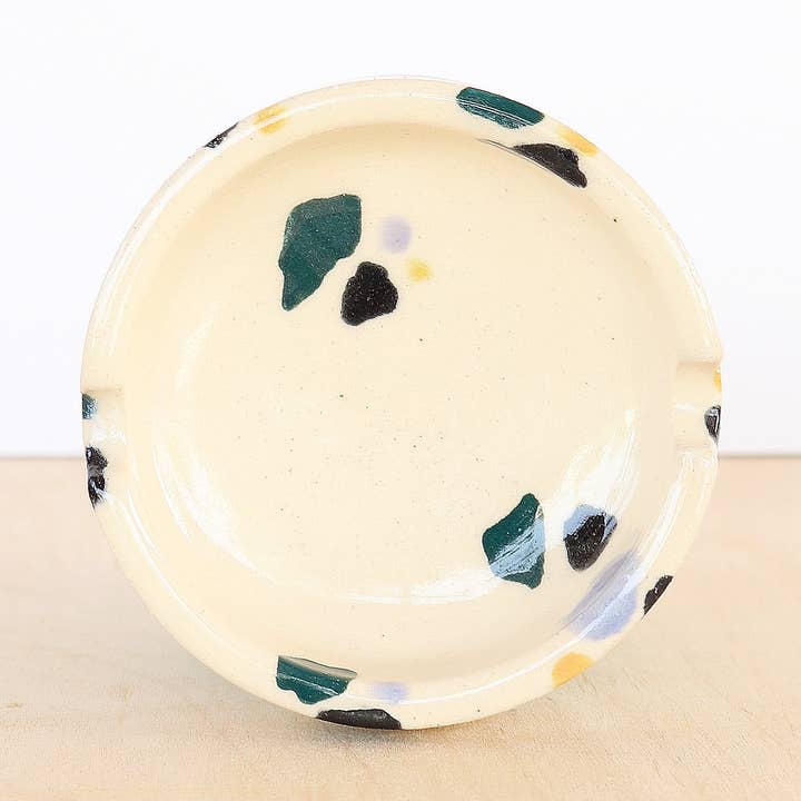 Small Ceramic Ashtray - Emerald for wholesale by Nightshift Ceramics