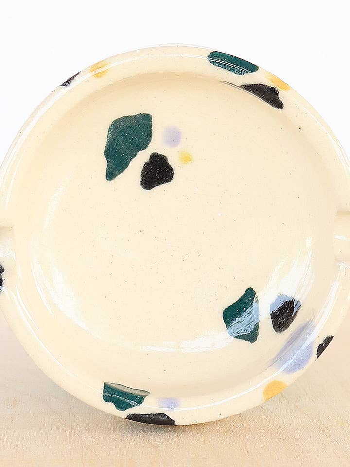 Small Ceramic Ashtray - Emerald for wholesale by Nightshift Ceramics