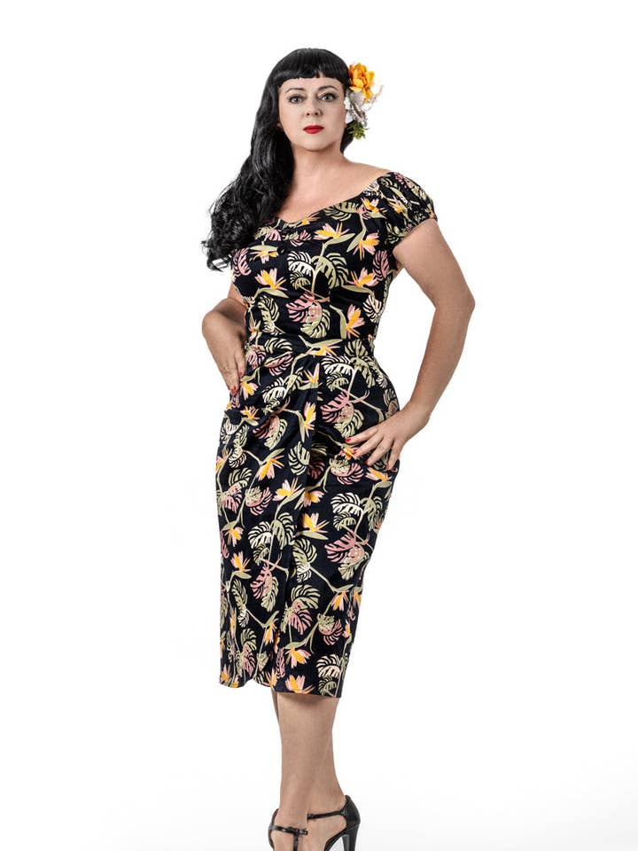 Iris Paradise Palm Sarong Skirt for wholesale by Lindy Bop / Econotrom S.L.