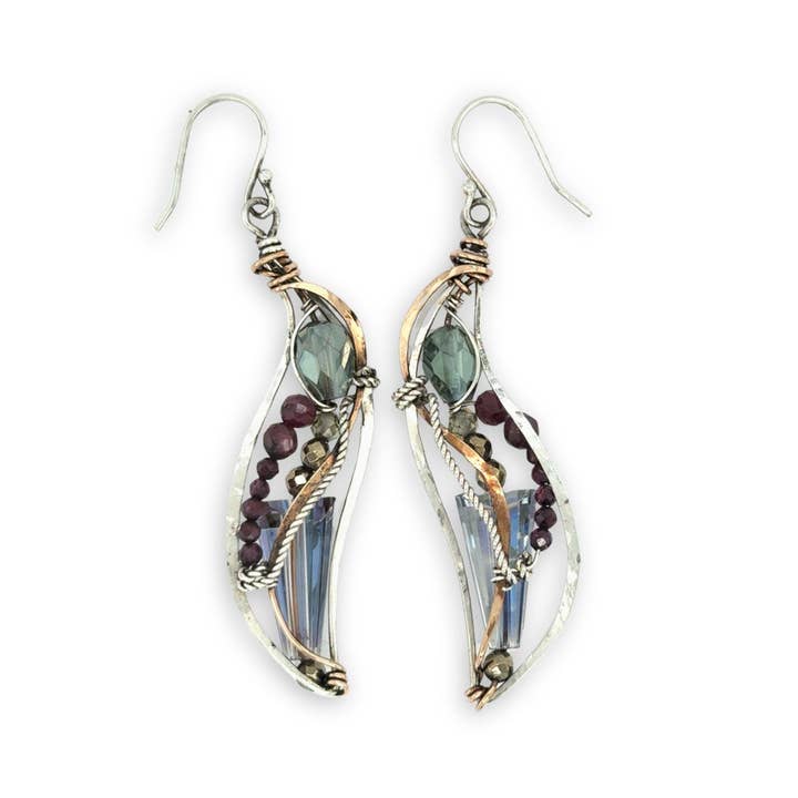 Humming Bird Crystal Earrings E80196 for wholesale by Art by any Means Jewelry