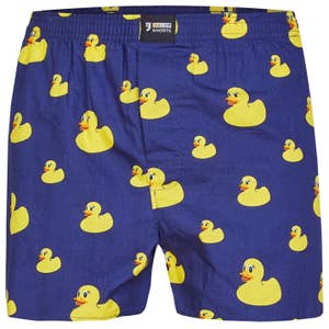 Men's Rubber Duckies Boxer Trunks Underwear with Pouch and Sock Set