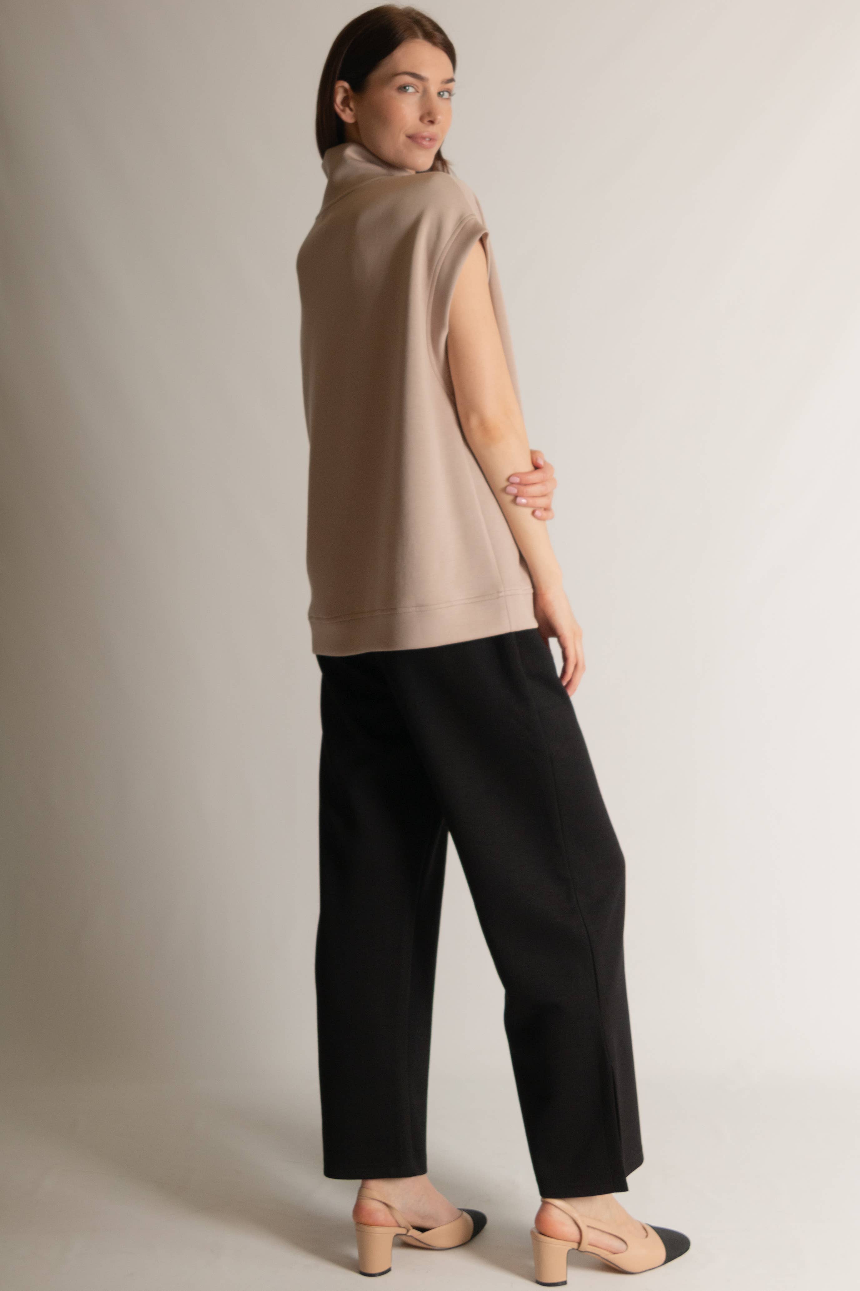P. CILL - Wholesale Knit Top - Women's - P. CILL Butter Modal Mock Neck Capped Sleeve Top15