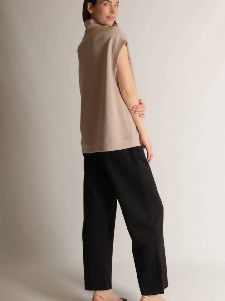 P. CILL - Wholesale Knit Top - Women's - P. CILL Butter Modal Mock Neck Capped Sleeve Top15