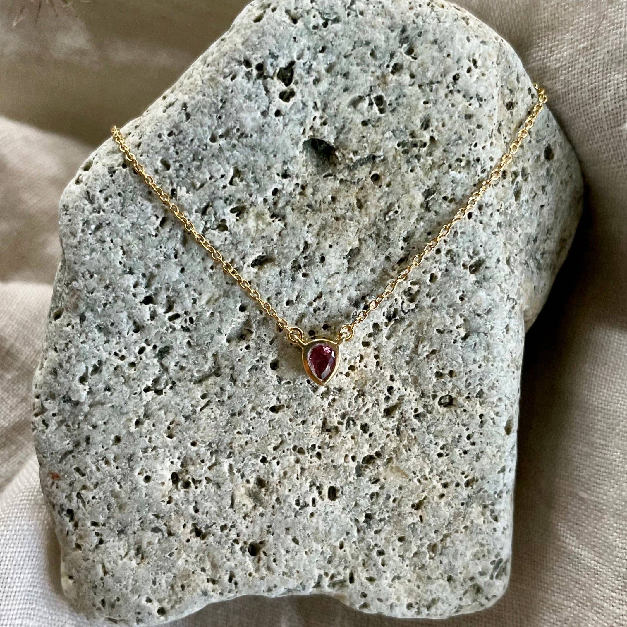 Naked Sage – wholesale Hänge-/berlockhalsband – Joy Halsband | Turmalin & Guld4