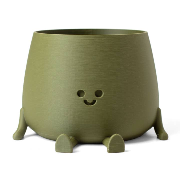 Ingadi - Wholesale Plant Pot - Happy Pot Planter - Matte Green